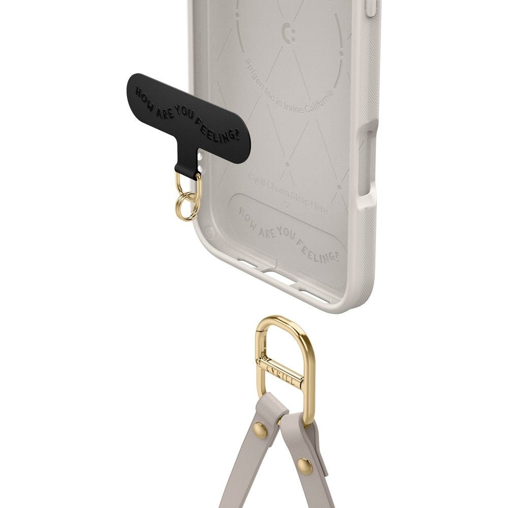 ETUI ZE SMYCZKA SPIGEN CYRILL KAJUK CLASSIC CHARM MAG MAGSAFE IPHONE 16 PRO MAX CREAM BEŻOWE
