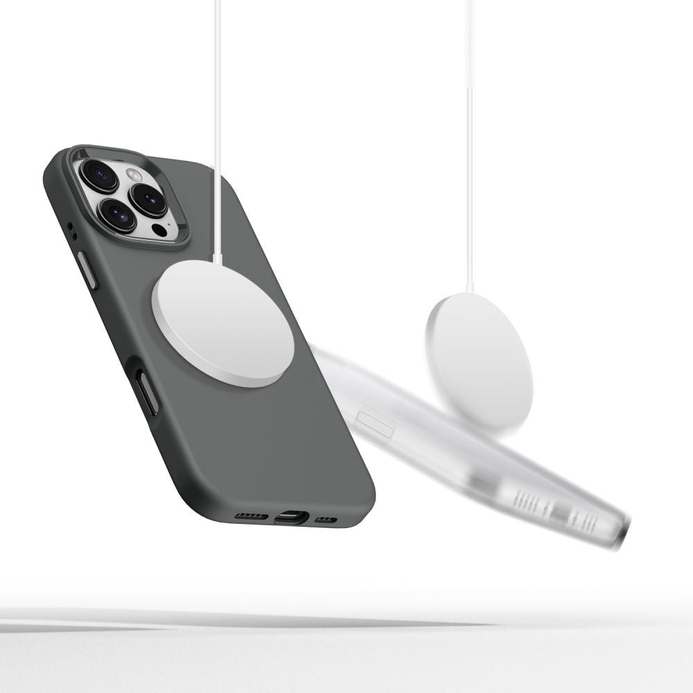 ETUI TECH-PROTECT SILICONE PURE MAGSAFE IPHONE 16 PRO MAX SZARY