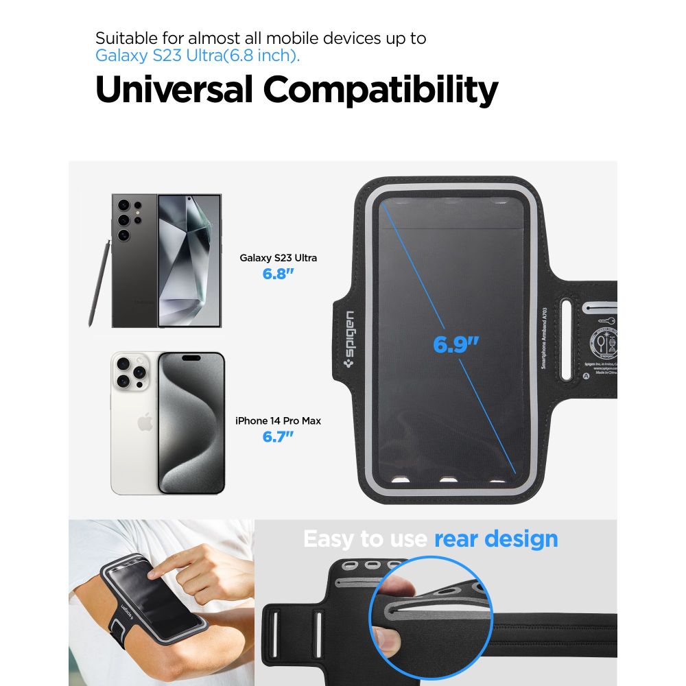ETUI NA RAMIĘ SPIGEN A703 DYNAMIC SHIELD ARMBAND CZARNE