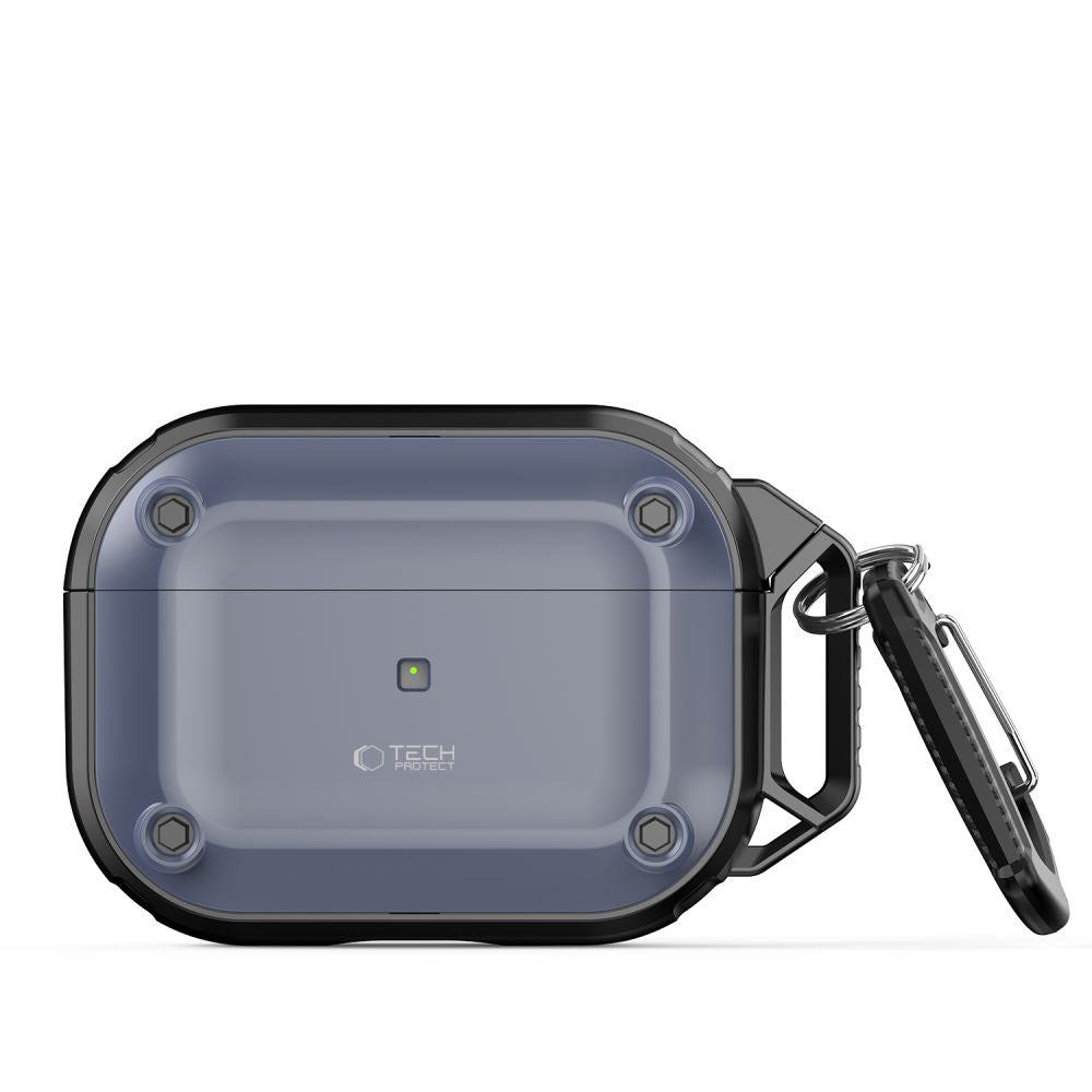 ETUI NA SŁUCHAWKI TECH-PROTECT ROUGH HOOK APPLE AIRPODS PRO 1 / 2 STEEL BLUE