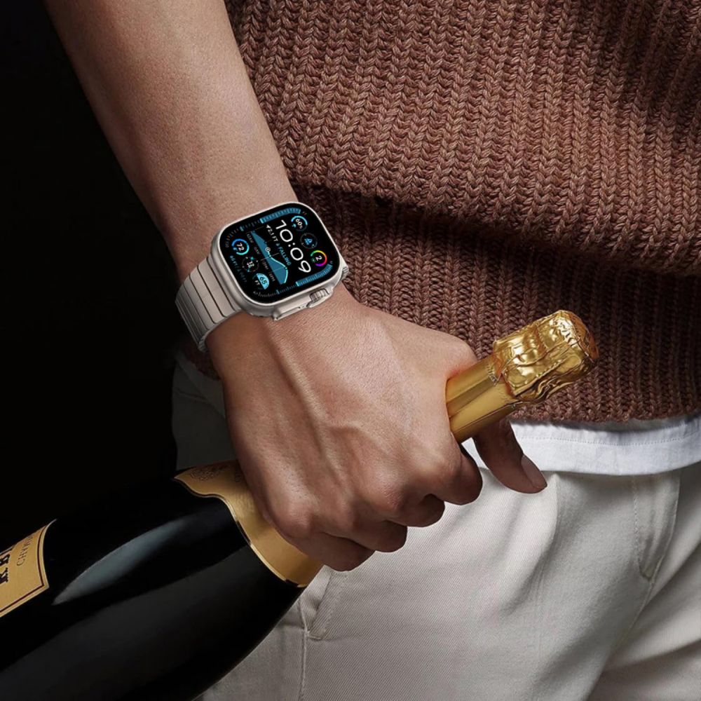 TECH-PROTECT LINKBAND APPLE WATCH 6 / 7 / 8 / 9 / 10 / SE / ULTRA 1 / 2 (44 / 45 / 46 / 49 MM) TITANIUM TYTANOWY