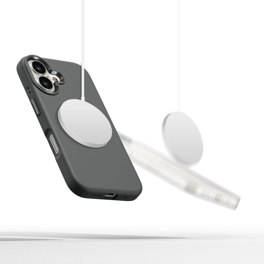 ETUI TECH-PROTECT SILICONE PURE MAGSAFE IPHONE 16 SZARY