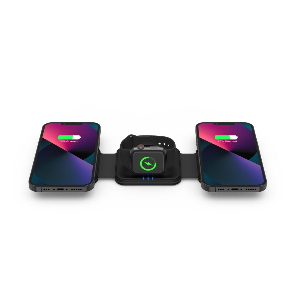 ŁADOWARKA INDUKCYJNA 3W1 TECH-PROTECT QI15W-A24 MAGNETIC MAGSAFE WIRELESS CHARGER CZARNA