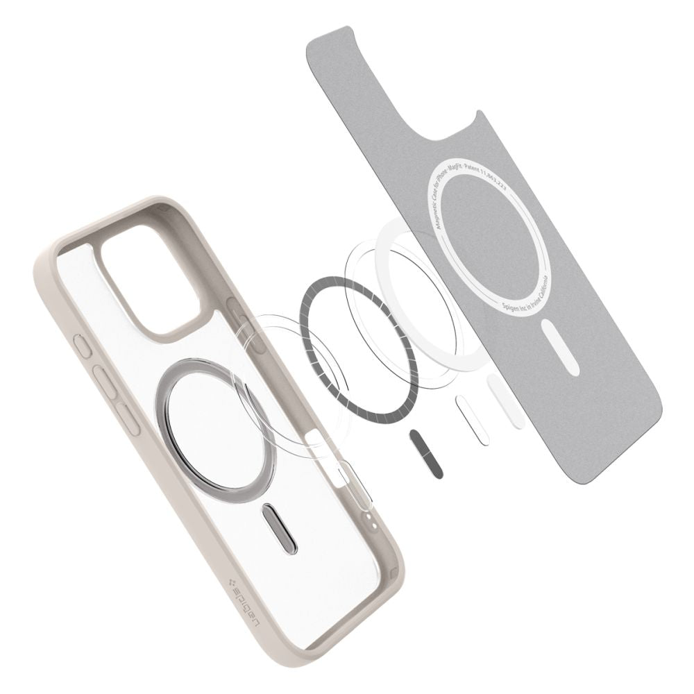 ETUI SPIGEN ULTRA HYBRID MAG MAGSAFE IPHONE 16 PRO MAX FROST NATURAL TITANIUM