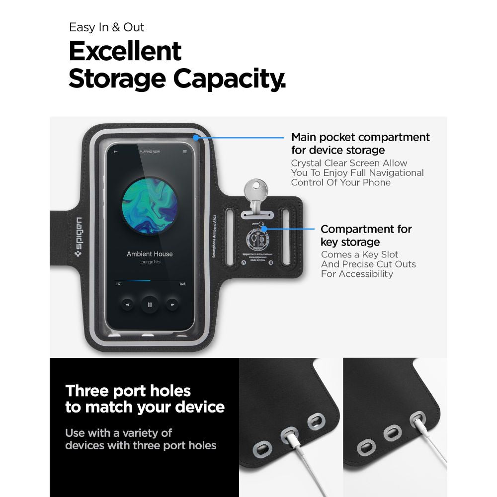 ETUI NA RAMIĘ SPIGEN A703 DYNAMIC SHIELD ARMBAND CZARNE