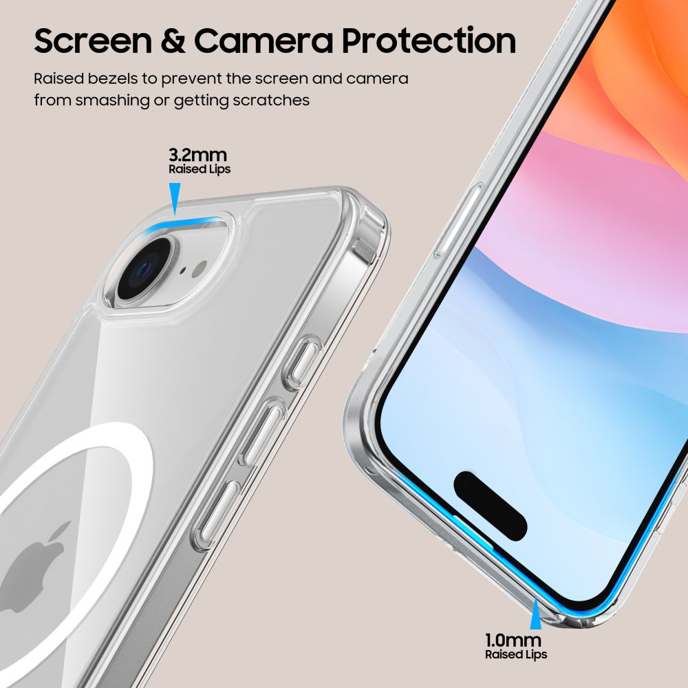 ETUI TECH-PROTECT FLEXAIR HYBRID MAGSAFE IPHONE 16E CLEAR TRANSPARETNE
