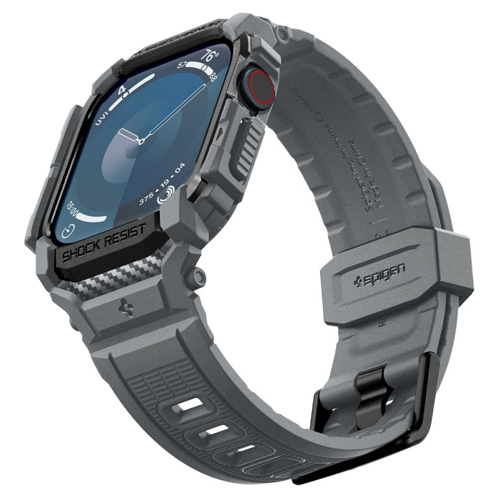 PASEK SPIGEN RUGGED ARMOR ”PRO” APPLE WATCH 10 (46 MM) SZARY