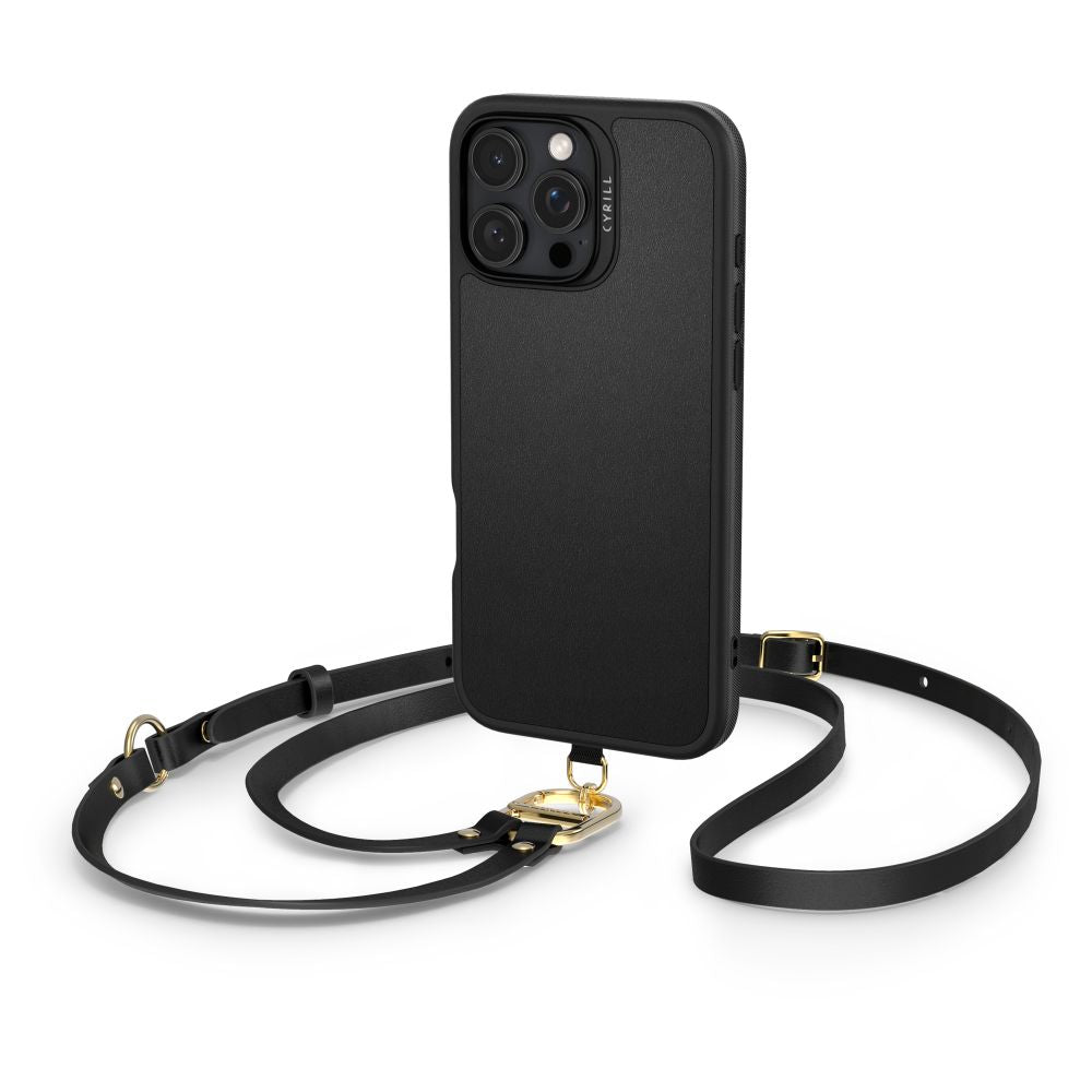 ETUI ZE SMYCZKA SPIGEN CYRILL KAJUK CLASSIC CHARM MAG MAGSAFE IPHONE 16 PRO BLACK CZARNE
