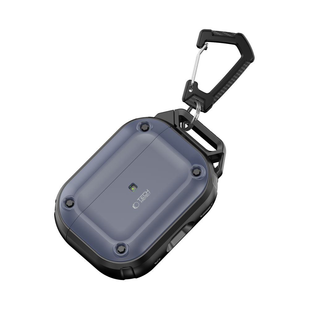 ETUI NA SŁUCHAWKI TECH-PROTECT ROUGH HOOK APPLE AIRPODS PRO 1 / 2 STEEL BLUE