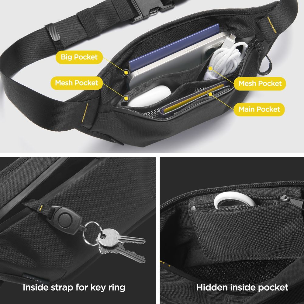ETUI SPIGEN KD411 WAISTBAG KLASDEN CZARNE