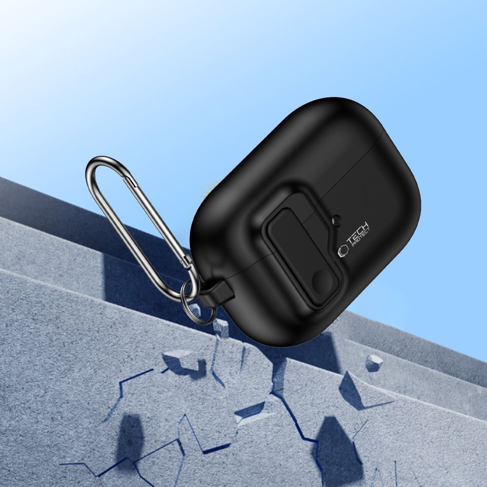 ETUI NA SŁUCHAWKI TECH-PROTECT SLIM HOOK APPLE AIRPODS PRO 1 / 2 BLACK CZARNE