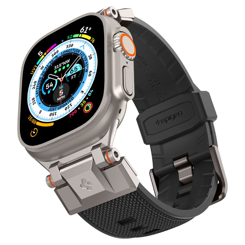 PASEK SPIGEN DURAPRO ARMOR APPLE WATCH 6 / 7 / 8 / 9 / 10 / SE / ULTRA 1 / 2 (44 / 45 / 46 / 49 MM) BLACK CZARNY