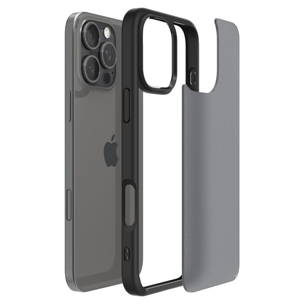 ETUI SPIGEN ULTRA HYBRID IPHONE 16 PRO MAX FROST BLACK DYMIONE CZARNE
