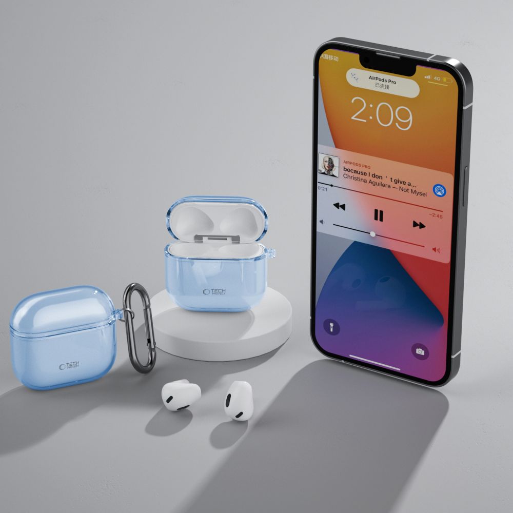 ETUI NA SŁUCHAWKI TECH-PROTECT FLEXAIR APPLE AIRPODS 4 NIEBIESKIE