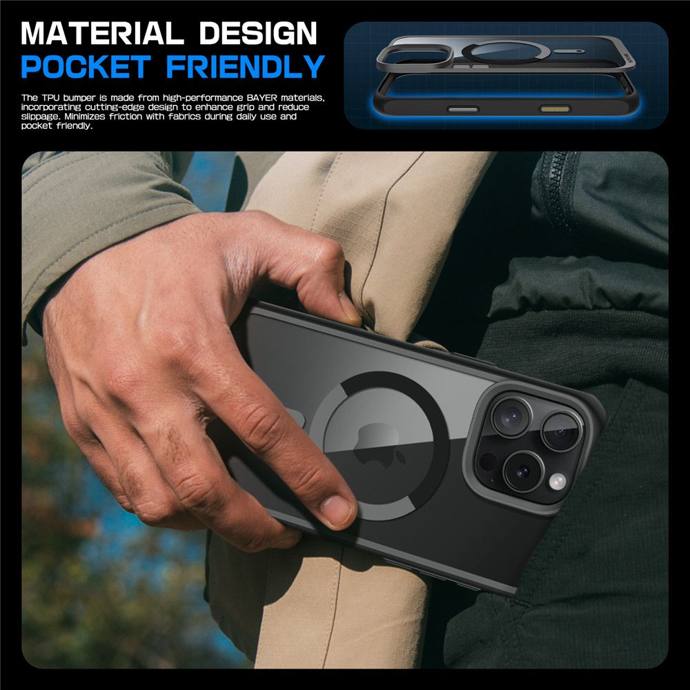 ETUI SUPCASE UB MAG MAGSAFE IPHONE 16 PRO MAX CZARNE