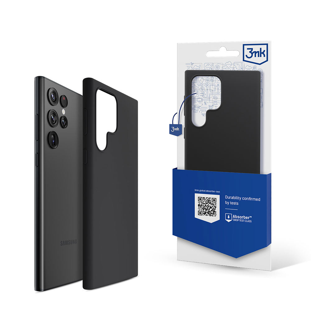 ETUI SAMSUNG GALAXY S23 ULTRA - 3MK SILICONE CASE CZARNE