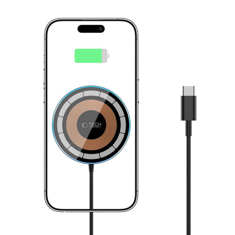 ŁADOWARKA INDUKCYJNA TECH-PROTECT QI15W-A30 MAGNETIC MAGSAFE WIRELESS CHARGER CZARNA