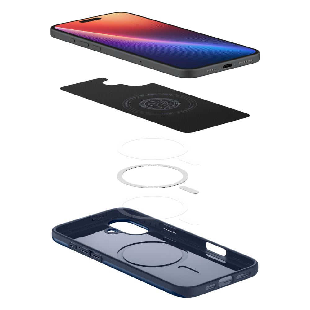 ETUI SPIGEN THIN FIT MAG MAGSAFE IPHONE 16 NAVY BLUE NIEBIESKIE