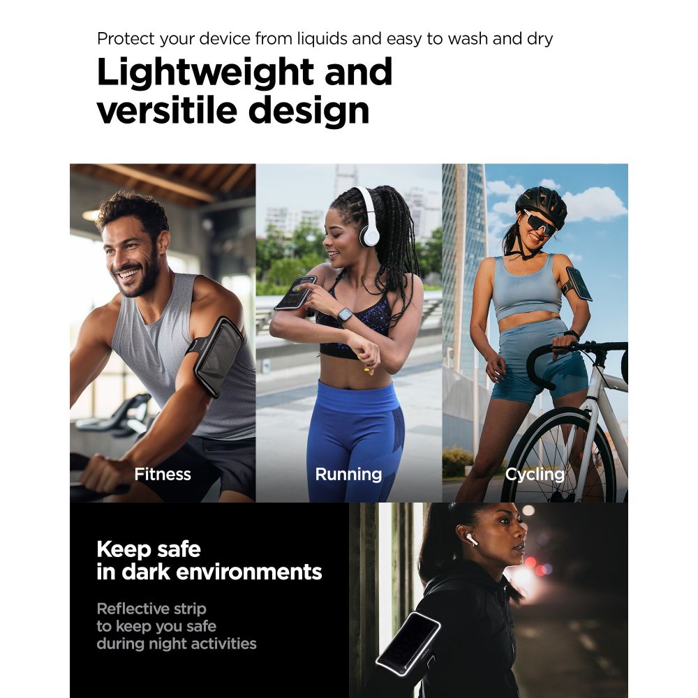 ETUI NA RAMIĘ SPIGEN A703 DYNAMIC SHIELD ARMBAND CZARNE