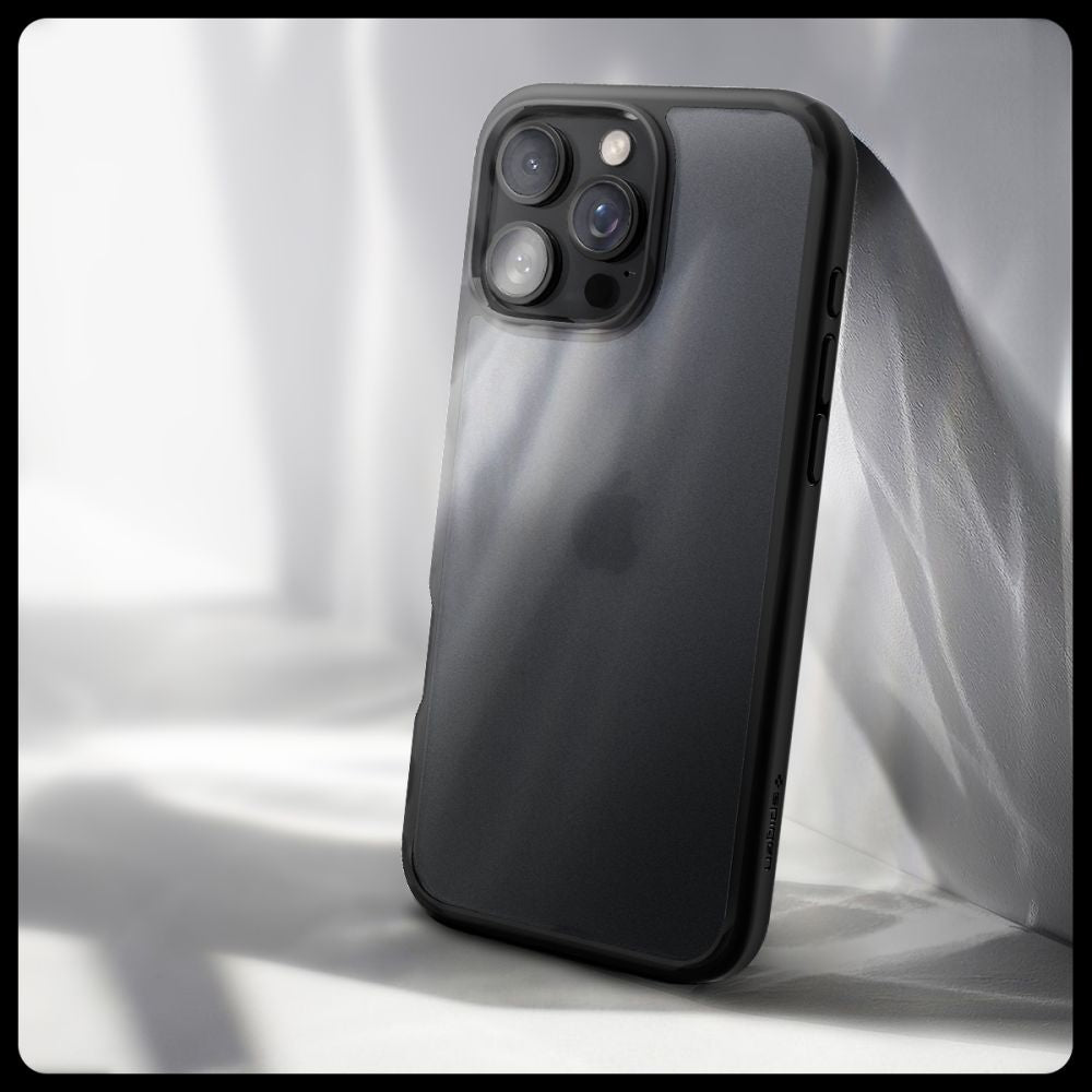 ETUI SPIGEN ULTRA HYBRID IPHONE 16 PRO MAX FROST BLACK DYMIONE CZARNE