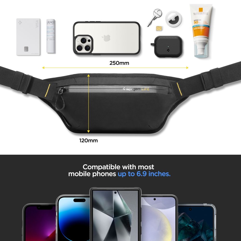 ETUI SPIGEN KD411 WAISTBAG KLASDEN CZARNE
