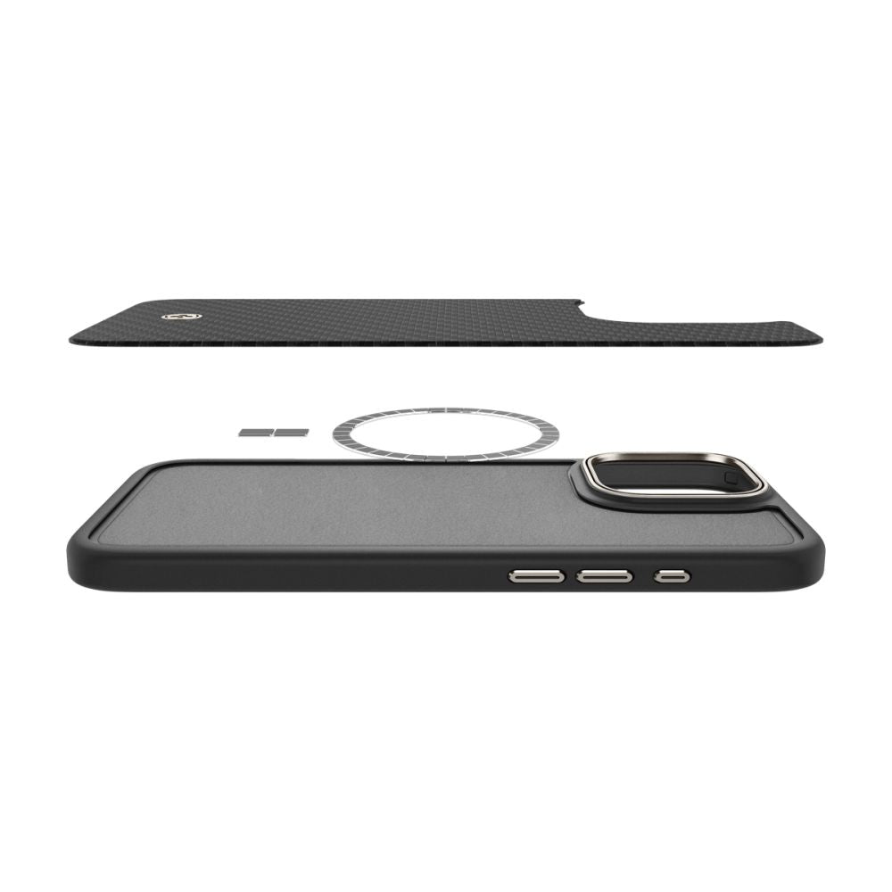 ETUI SPIGEN ENZO ARAMID MAG MAGSAFE IPHONE 16 PRO BLACK/NATURAL CZARNE