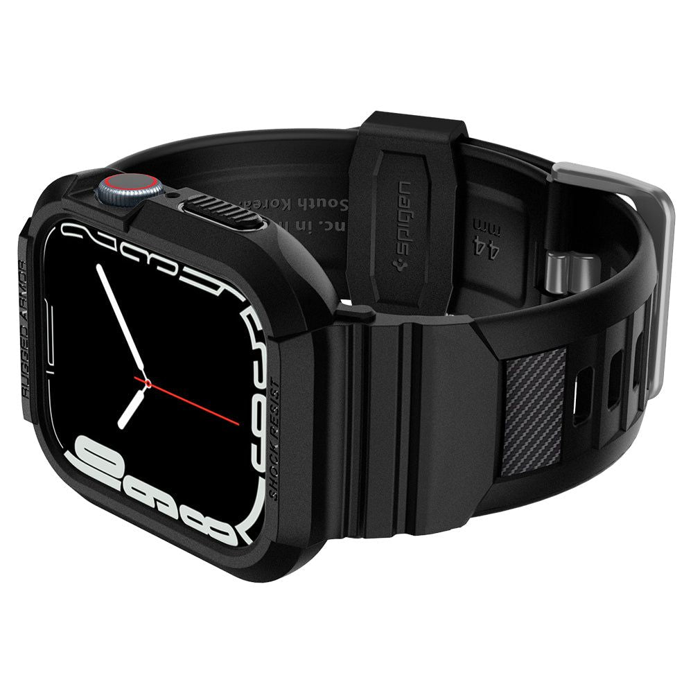 PASEK SPIGEN RUGGED ARMOR ”PRO” APPLE WATCH 4 / 5 / 6 / 7 / 8 / 9 / SE (44 / 45 MM) CZARNY