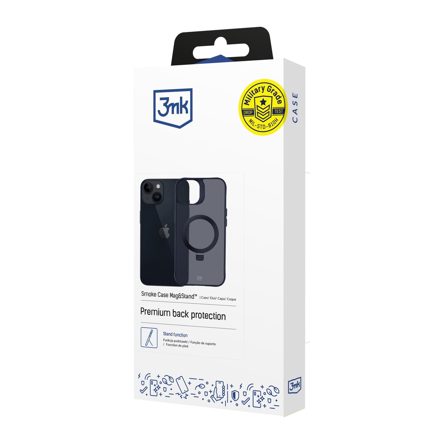 ETUI APPLE IPHONE 13/14 - 3MK SMOKE CASE MAG&STAND