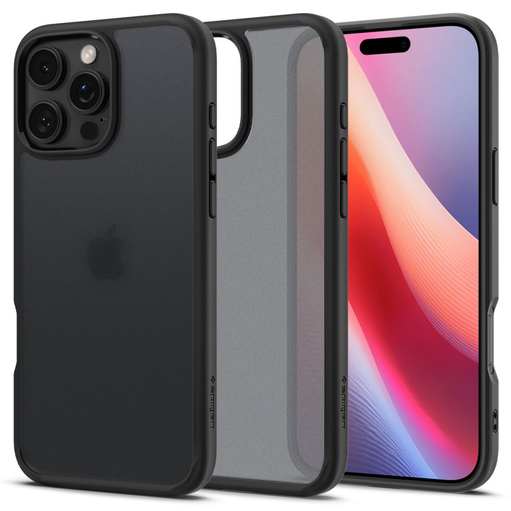 ETUI SPIGEN ULTRA HYBRID IPHONE 16 PRO MAX FROST BLACK DYMIONE CZARNE