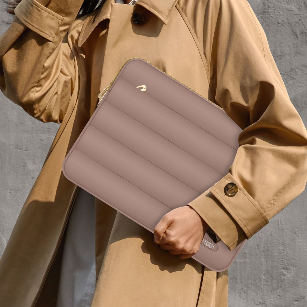 TORBA NA LAPTOPA TECH-PROTECT PUFFY LAPTOP 15-16 BRĄZOWA