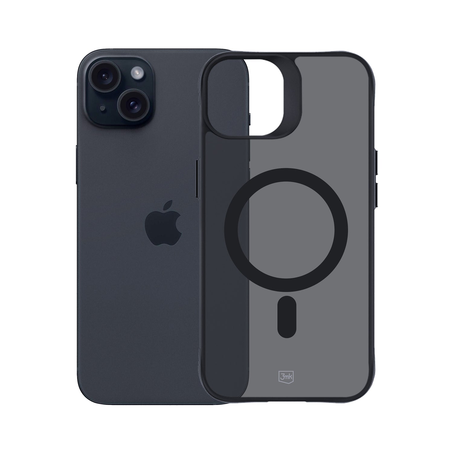 ETUI APPLE IPHONE 15 PLUS - 3MK SMOKE MAGCASE