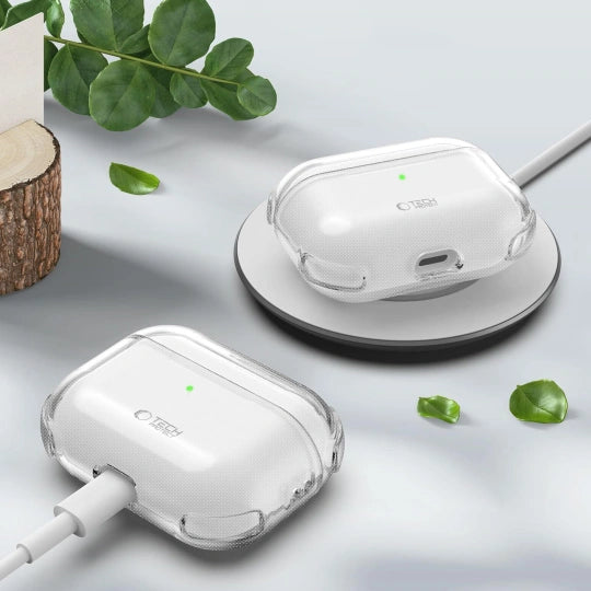 ETUI NA SŁUCHAWKI TECH-PROTECT BOUNCE APPLE AIRPODS PRO 3 CLEAR TRANSPARETNE (Kopia)