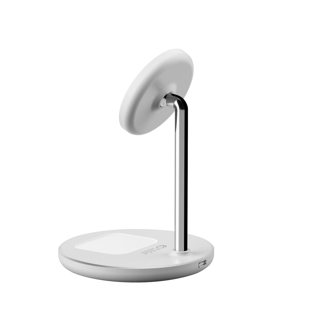 ŁADOWARKA INDUKCYJNA 2W1 TECH-PROTECT QI15W-A21 2IN1 MAGNETIC MAGSAFE WIRELESS CHARGER BIAŁA