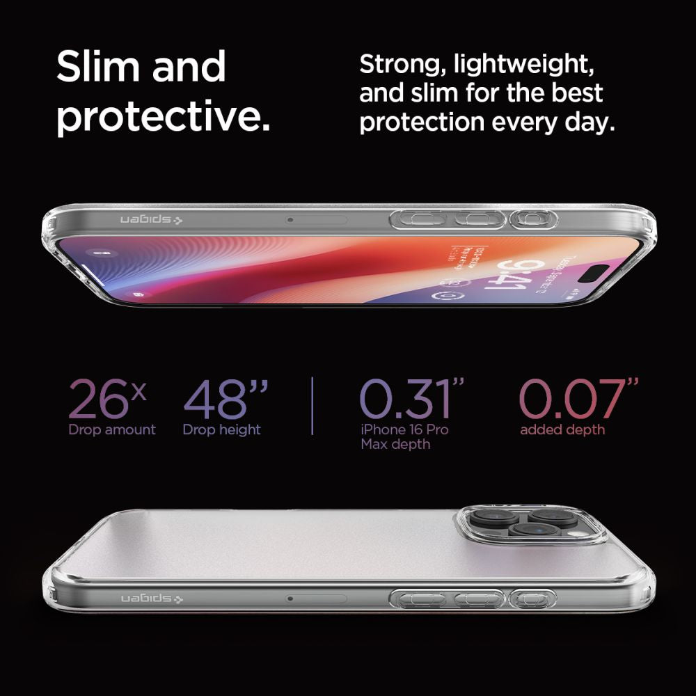 ETUI SPIGEN ULTRA HYBRID IPHONE 16 PRO MAX FROST CLEAR MATOWO TRANSPARETNE