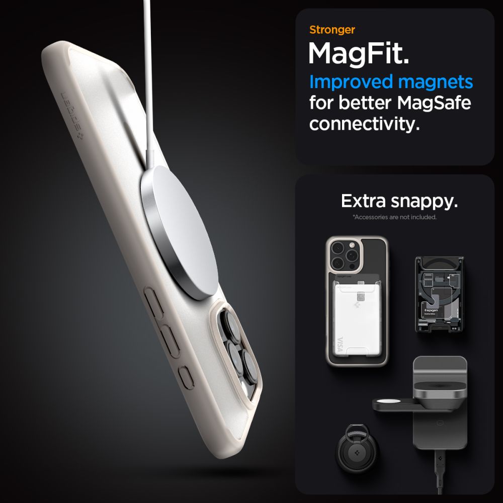ETUI SPIGEN ULTRA HYBRID MAG MAGSAFE IPHONE 16 PRO MAX FROST NATURAL TITANIUM