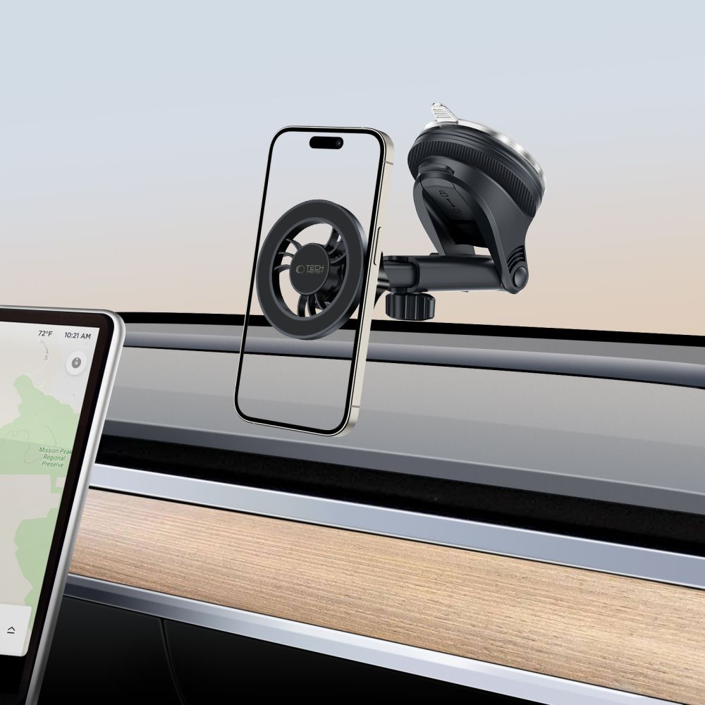 UCHWYT SAMOCHODOWY DO KRATKI, KOKPIT I SZYBĘ TECH-PROTECT N56 MAGNETIC MAGSAFE DASHBOARD & VENT CAR MOUNT CZARNY