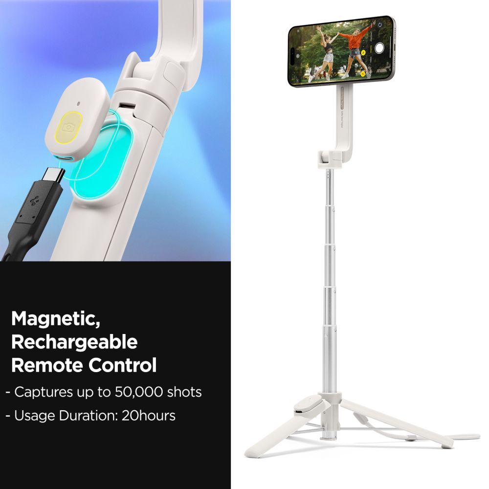 SELFIE STICK TRIPOD SPIGEN S571W MAGSAFE BLUETOOTH BEŻOWY