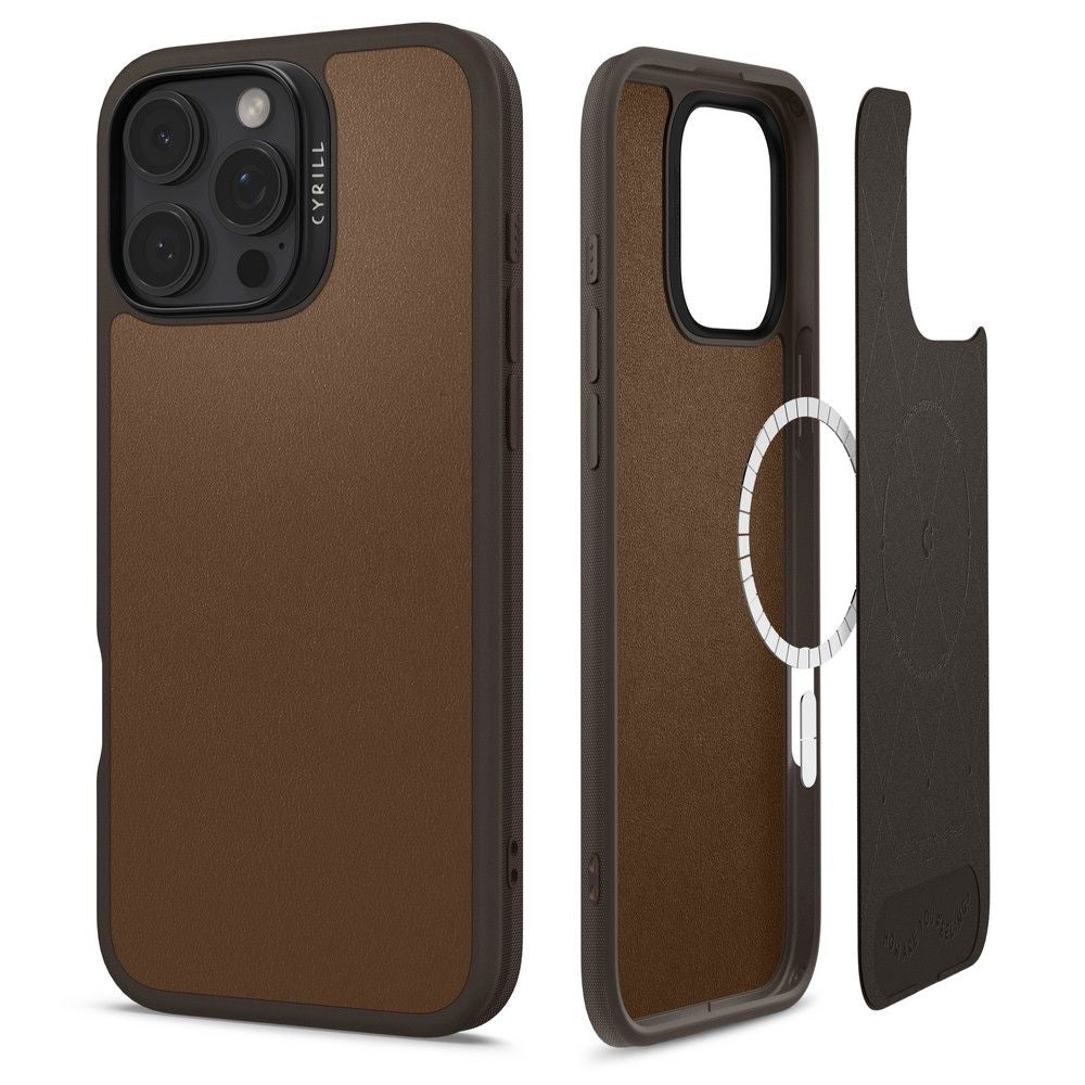 ETUI SPIGEN CYRILL KAJUK MAG MAGSAFE IPHONE 16 PRO MAX SADDLE BROWN BRĄZOWE