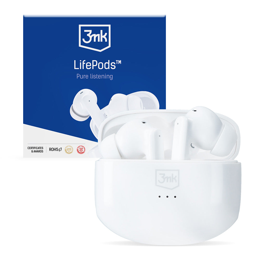 SŁUCHAWKI 3MK LIFEPODS WHITE BIAŁE