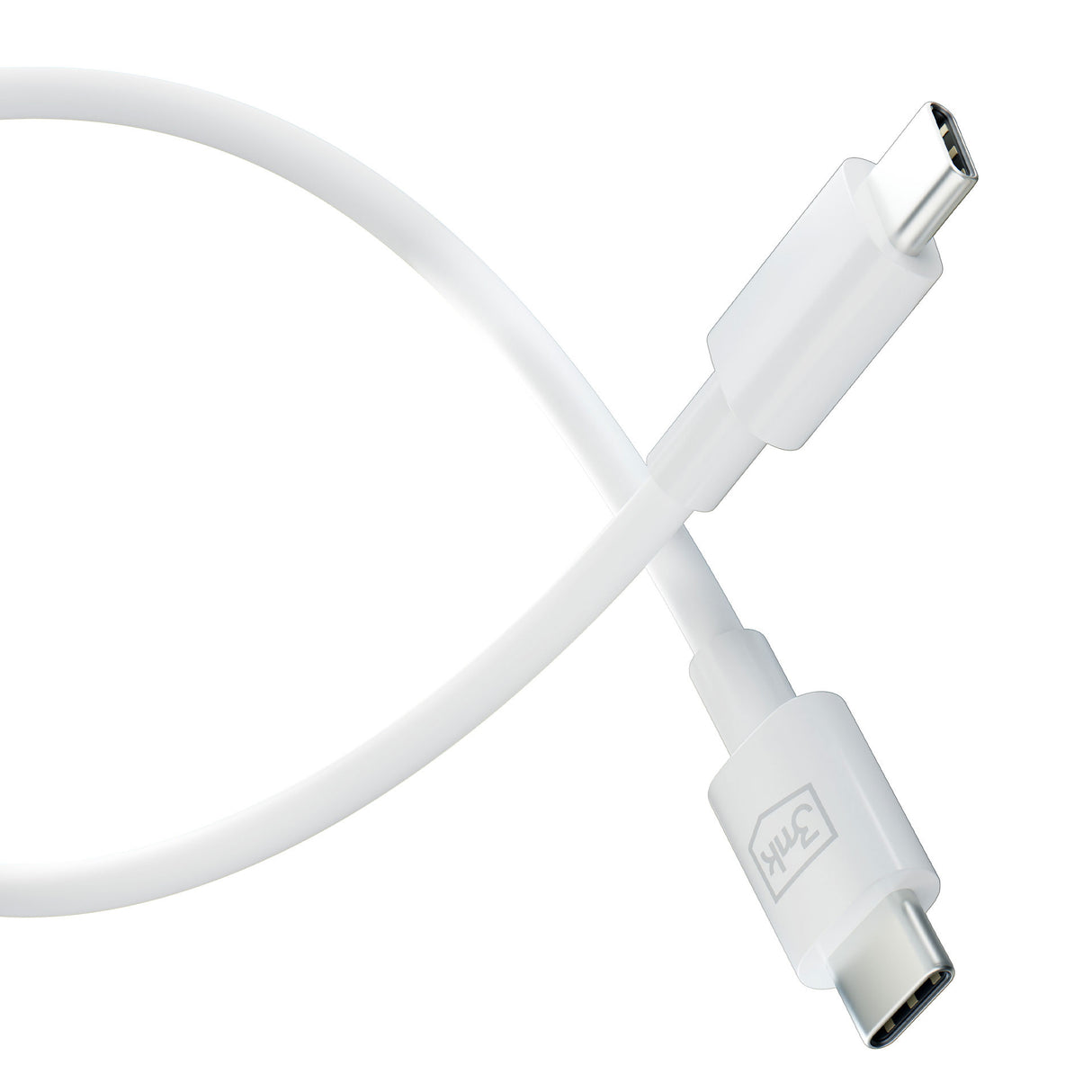 KABEL 3MK HYPER CABLE C TO C 100W 1.2M WHITE BIAŁY