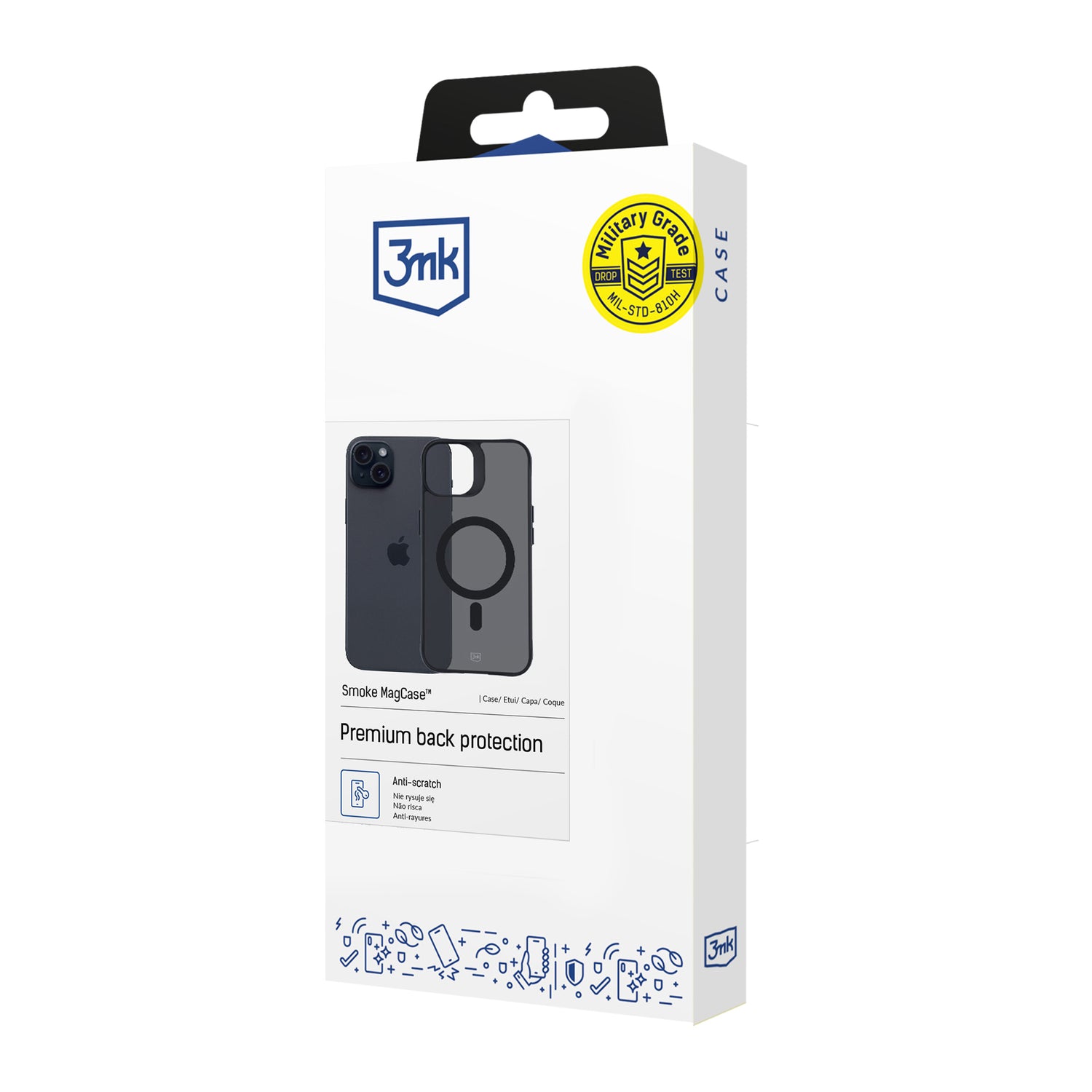 ETUI APPLE IPHONE 15 PLUS - 3MK SMOKE MAGCASE