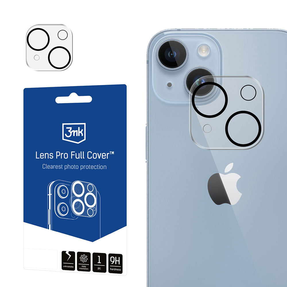 SZKŁO NA APARAT APPLE IPHONE 14/14 PLUS - 3MK LENS PRO FULL COVER