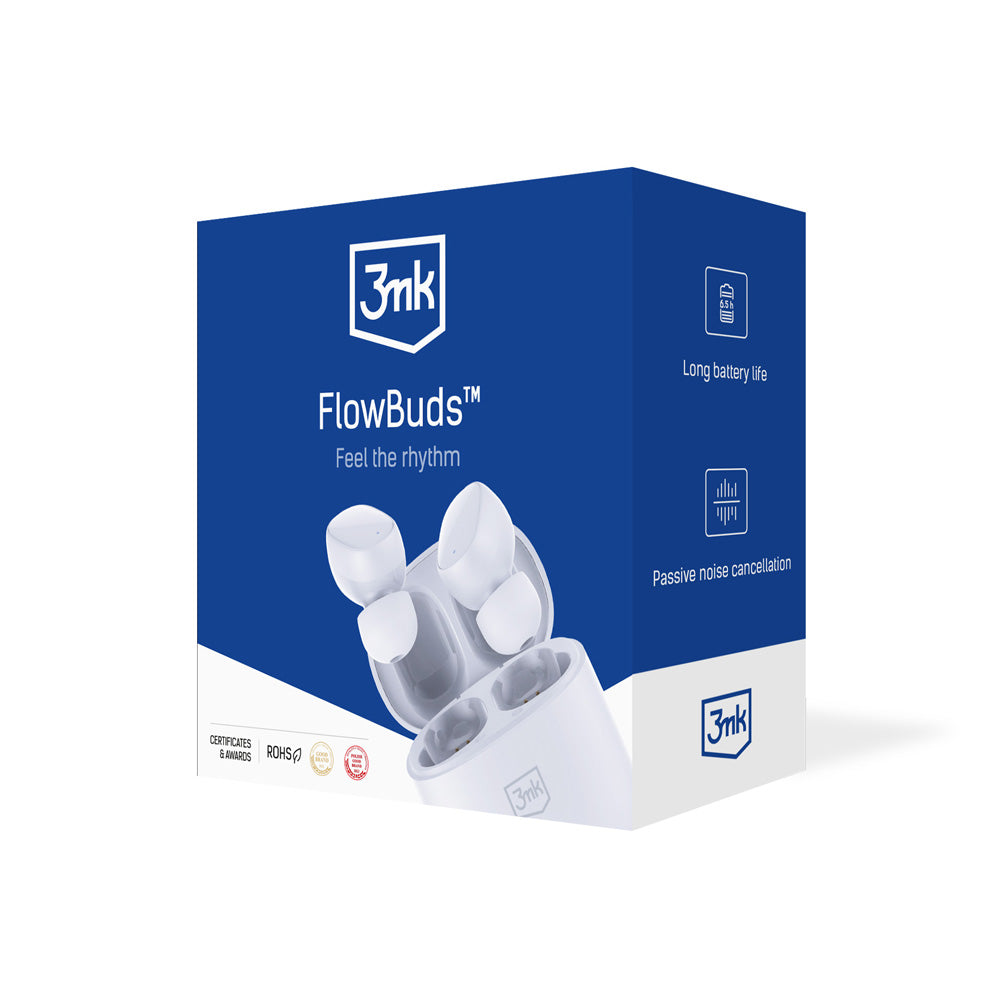 SŁUCHAWKI 3MK FLOWBUDS WHITE BIAŁE