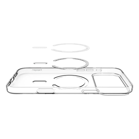 ETUI SPIGEN LIQUID CRYSTAL MAG MAGSAFE IPHONE 17 PRO MAX CLEAR/WHITE BIAŁE