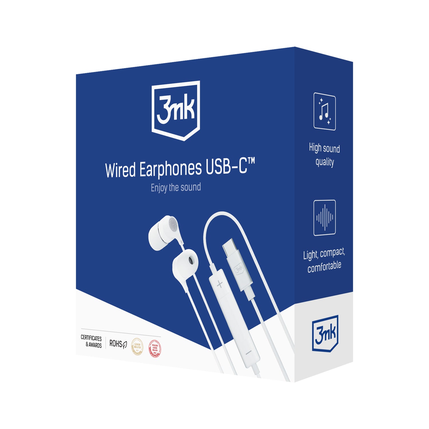 SŁUCHAWKI PRZEWODOWE 3MK WIRED EARPHONES USB-C