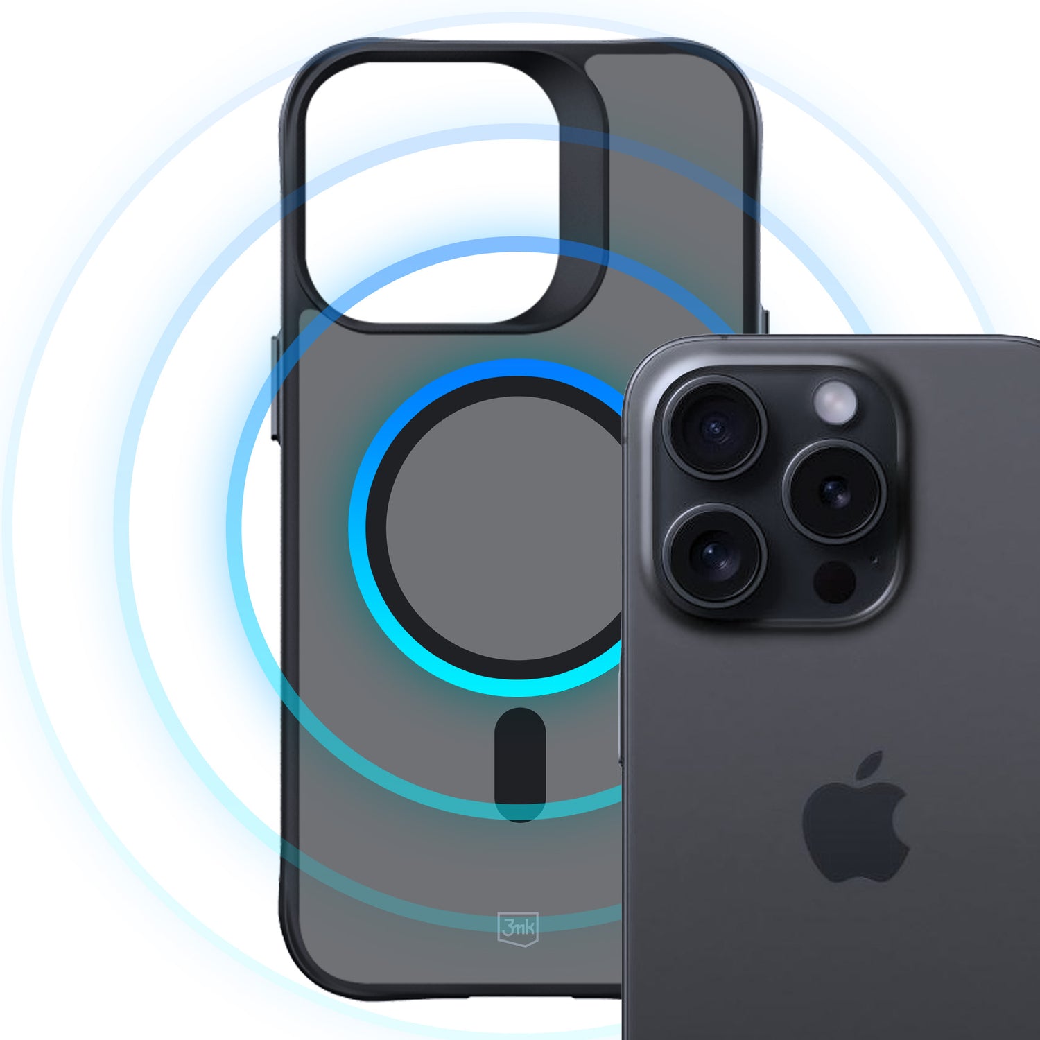 ETUI APPLE IPHONE 15 PRO - 3MK SMOKE MAGCASE