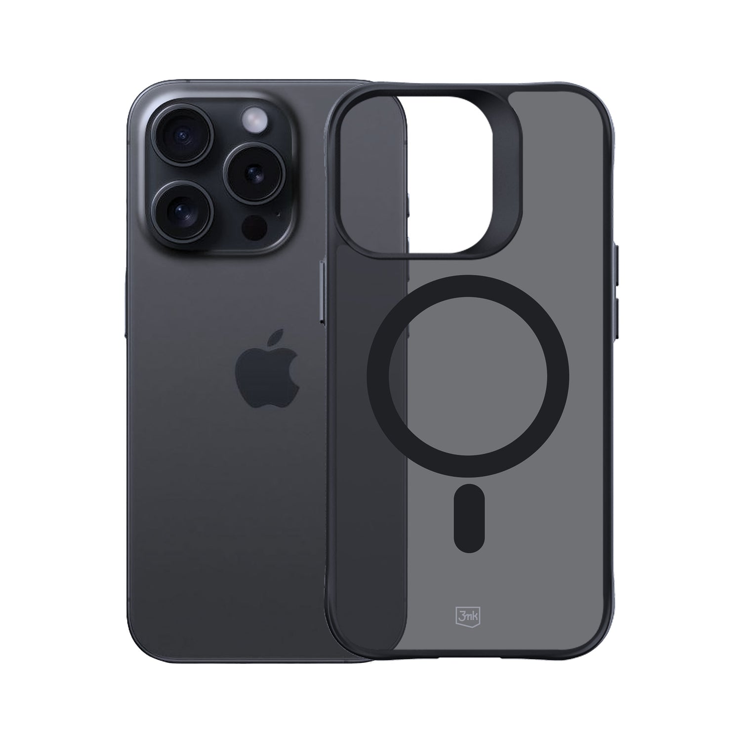 ETUI APPLE IPHONE 15 PRO MAX - 3MK SMOKE MAGCASE
