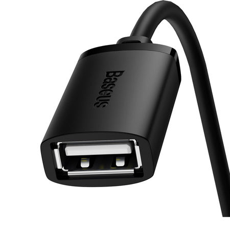 BASEUS AIRJOY KABEL PRZEDŁUŻACZ PRZEWÓD USB 2.0 MĘSKI - USB 2.0 ŻEŃSKI 1.5M CZARNY