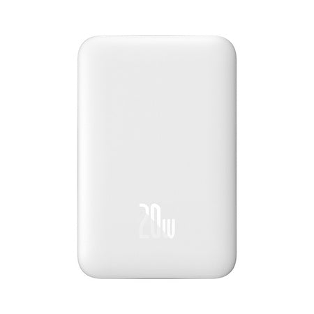 BASEUS MAGNETIC MINI WIRELESS FAST CHARGE POWER BANK 10000MAH 20W BIAŁY