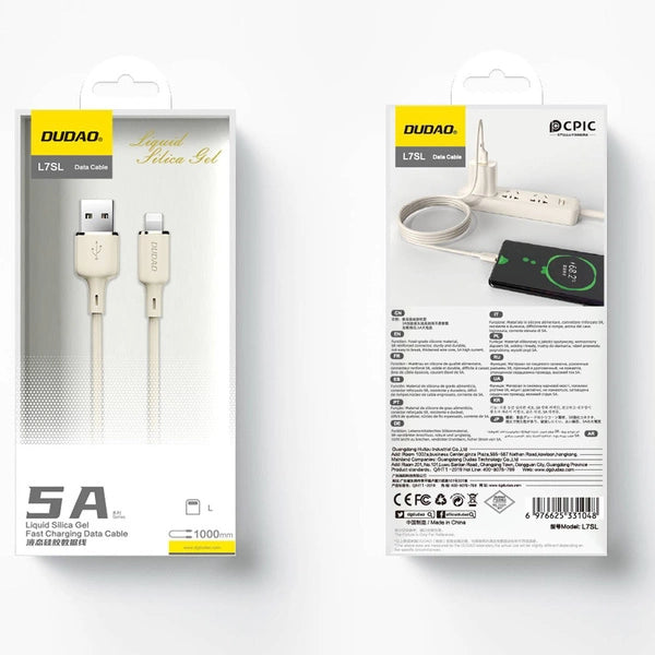 KABEL DUDAO L7SL USB-A - LIGHTNING 5A 1M - BEŻOWY